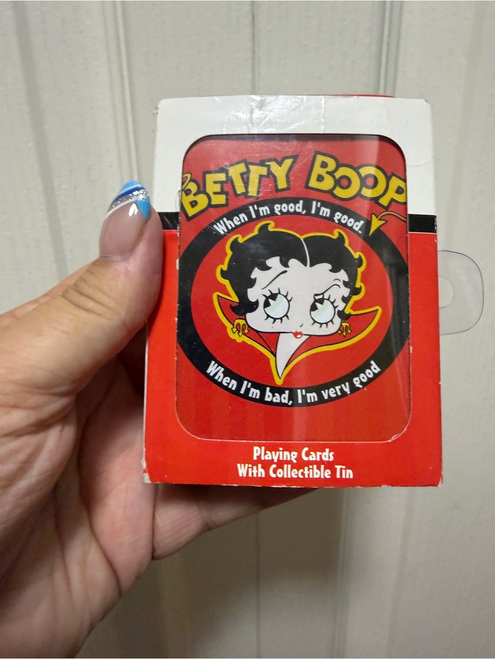 Betty Boop Red and Black Collectible Playing Cards Tin